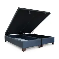 GENERICO - Base Cama Baul 2 Plazas L190cm.Patas 11cm. Refuerzo colchon V.elastico