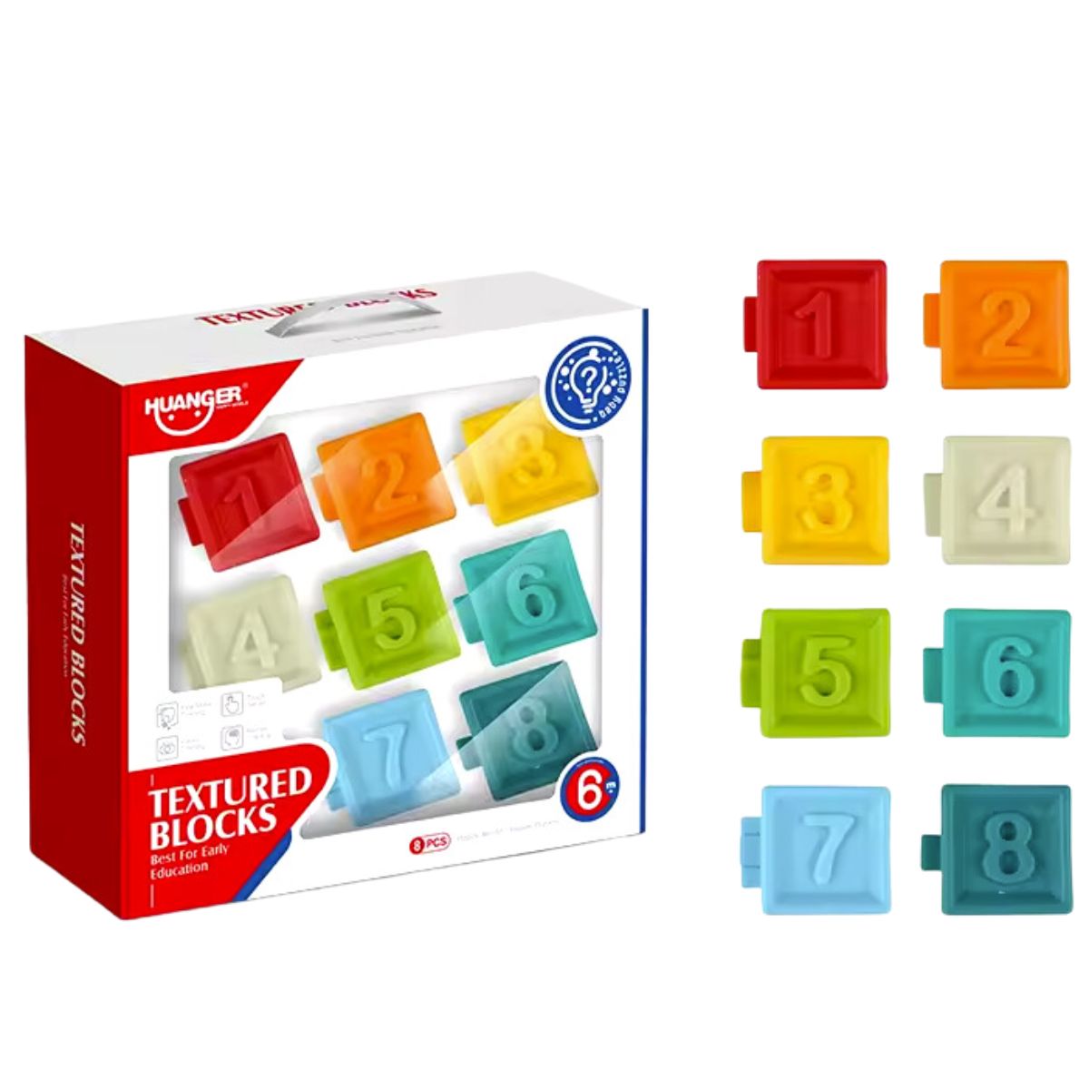 HUANGER - Huanger Set 8 Bloques de Encaje con Números
