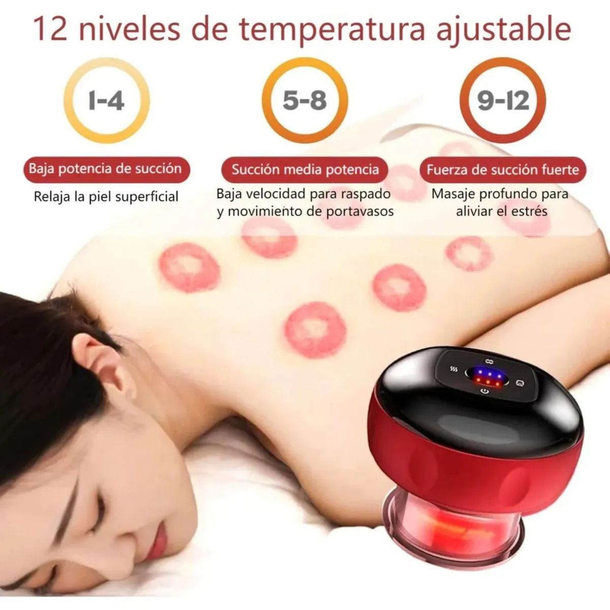 MOVI - Masajeador Inteligente con Ventosas de Succión Corporal para Relajación Profunda
