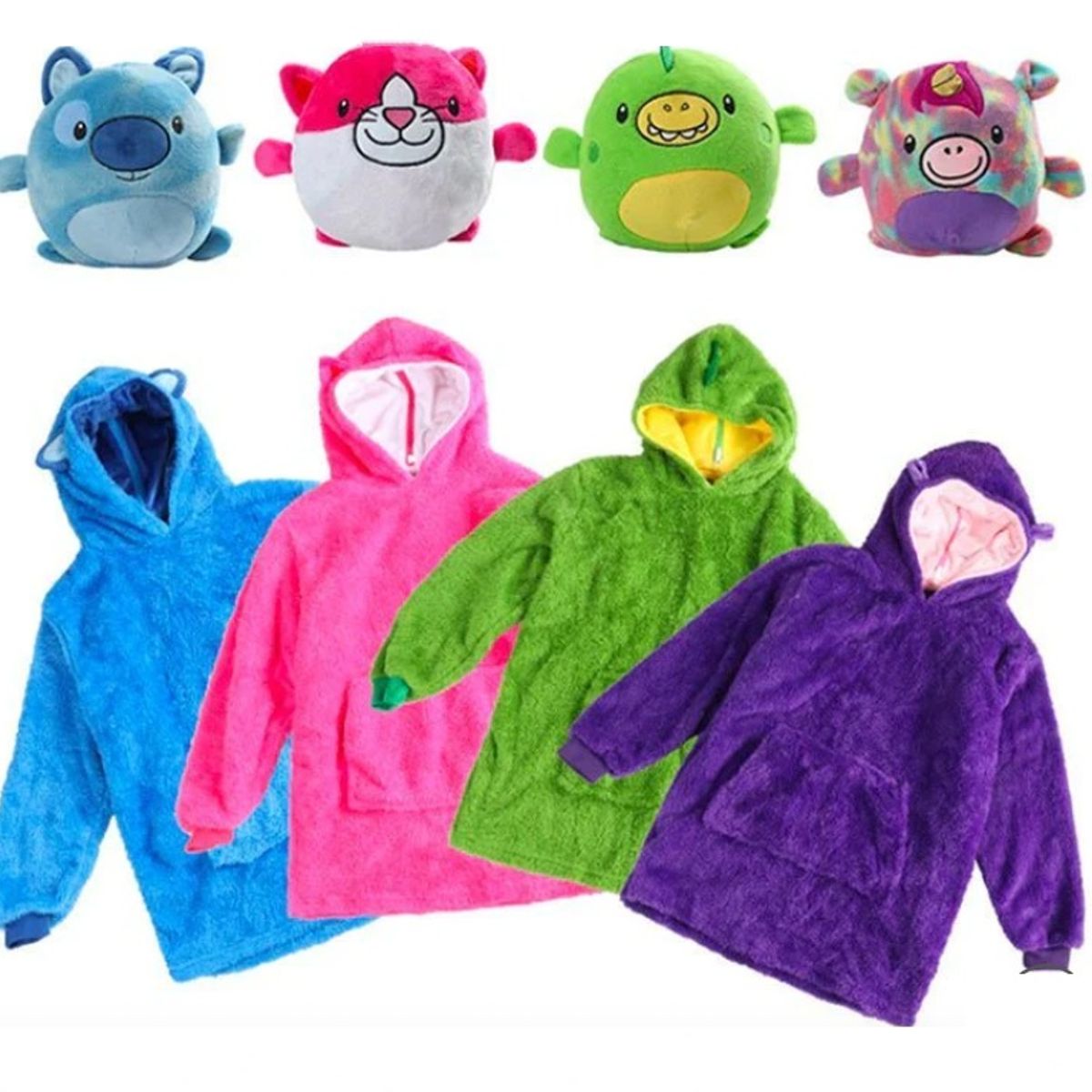 MOVI - Polerón Peluche sherpa 2 en 1 para Niños unisex talla única.
