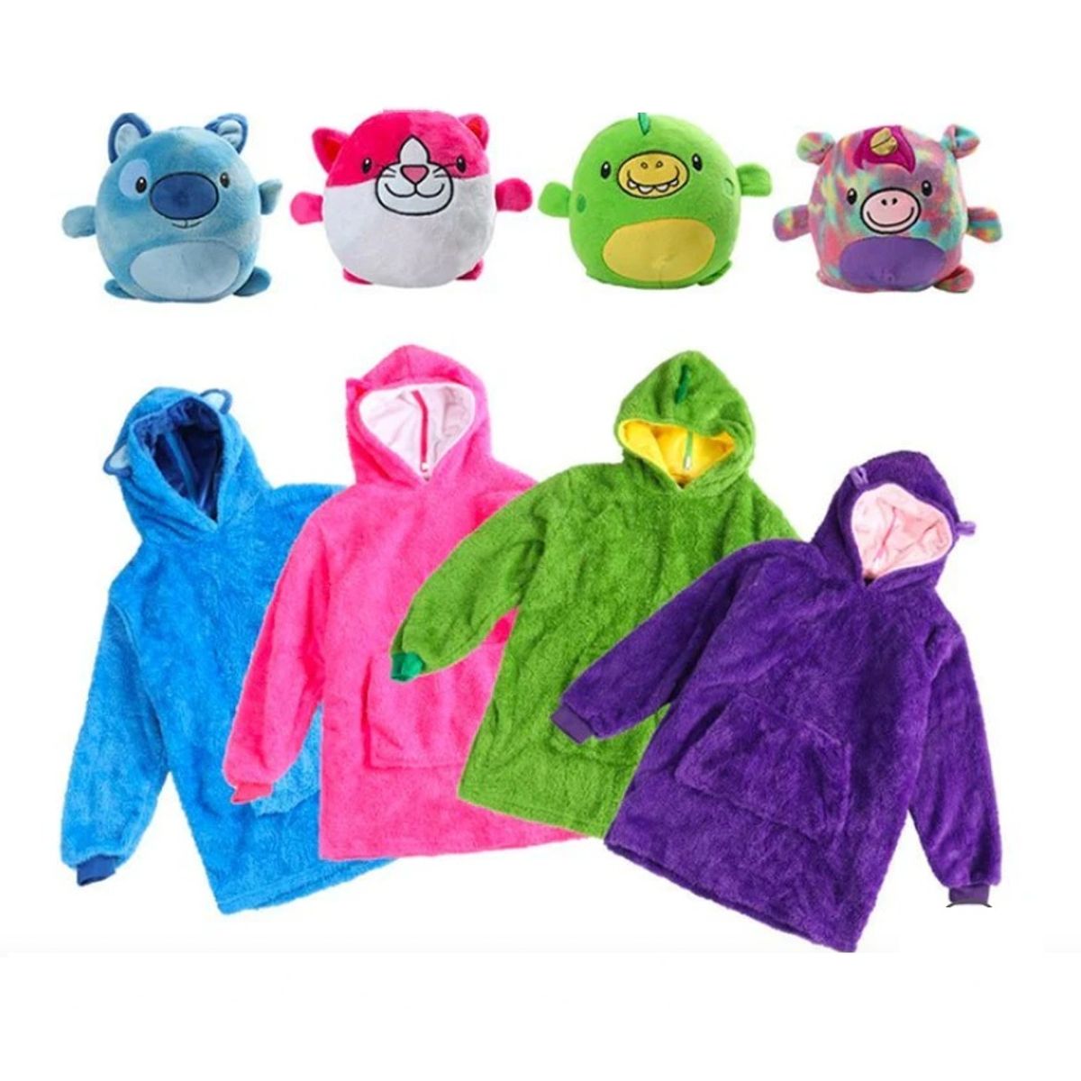 MOVI - Polerón Peluche sherpa 2 en 1 para Niños unisex talla única.