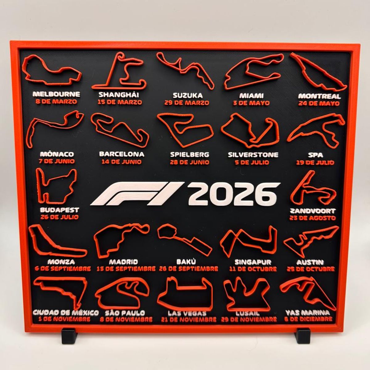 GENERICO - Calendario Formula 1 2026 en 3D con Altimetría f1