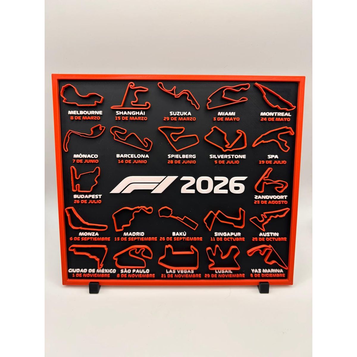 GENERICO - Calendario Formula 1 2026 en 3D con Altimetría f1