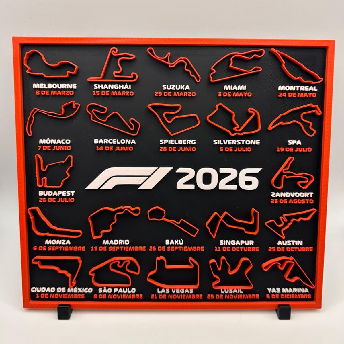 GENERICO - Calendario Formula 1 2026 en 3D con Altimetría f1