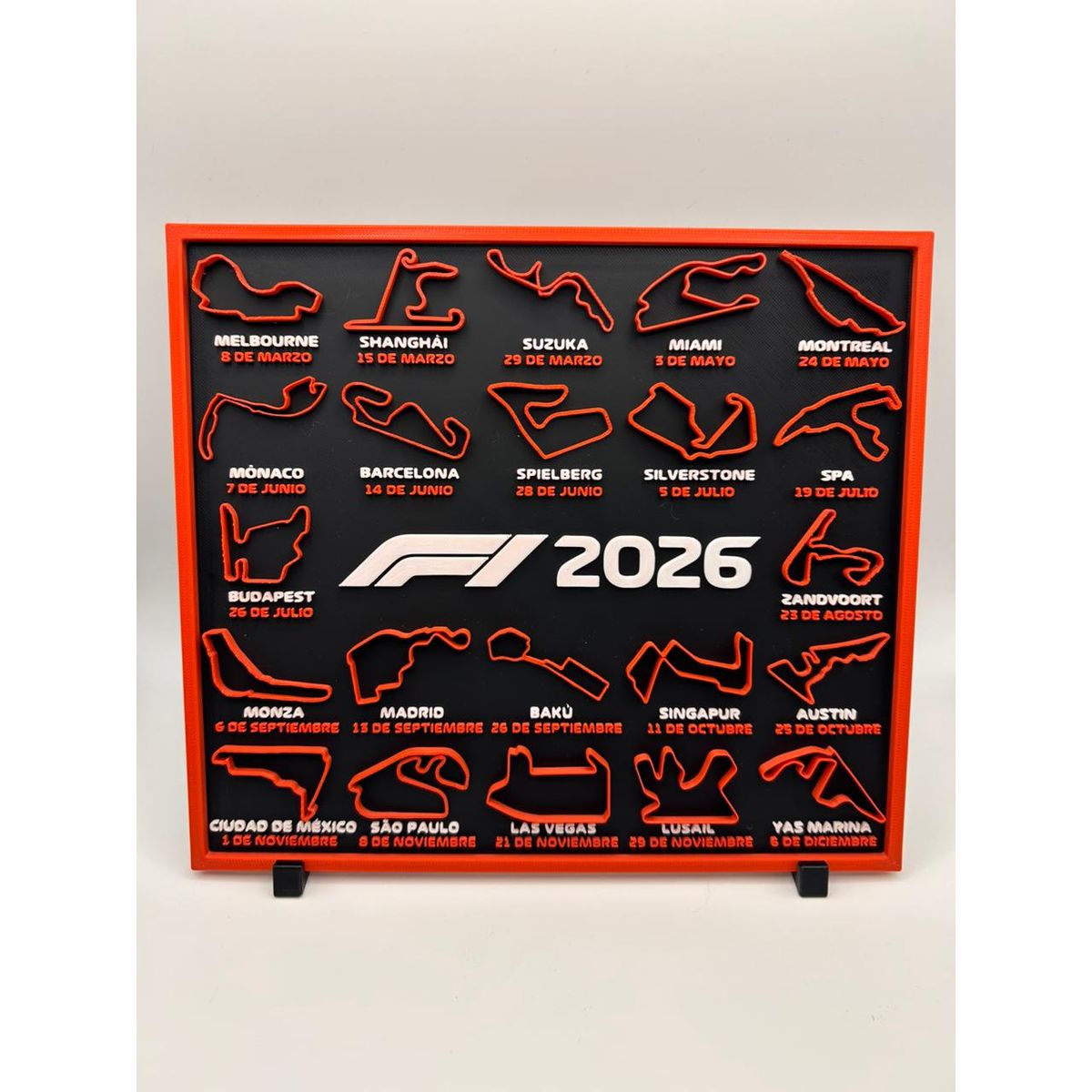 GENERICO - Calendario Formula 1 2026 en 3D con Altimetría f1