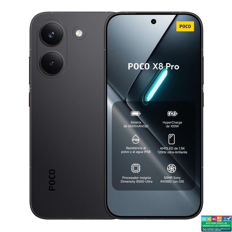 POCO X8 Pro 8GB/512GB ブラック グローバル版　本体 XIAOMI POCO X8 Pro Negro 8GB + 512GB | Falabella Chile