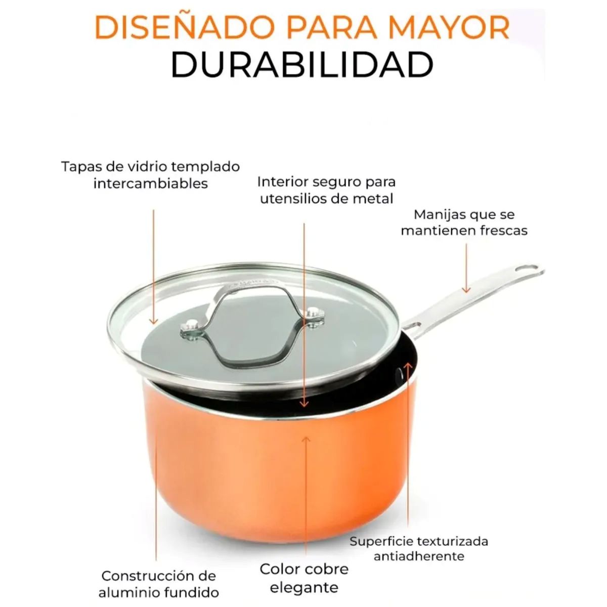 MOVI - Batería Cocina Set Ollas 11 Pz Antiadherente Inducción Hogar Rojo