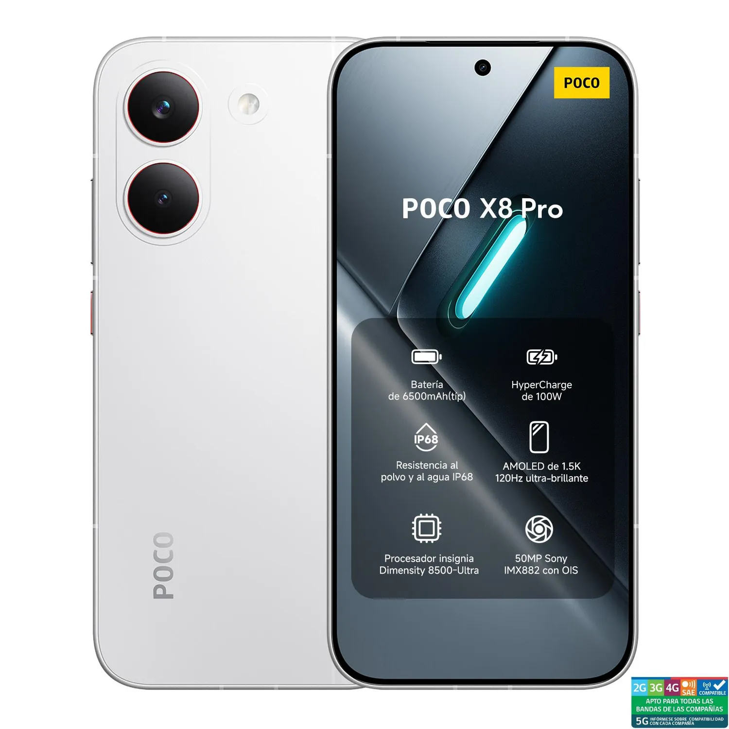 未開封品 POCO X8 Pro ホワイト 8GB/512GB オマケあり XIAOMI POCO X8 Pro Blanco 8GB + 512GB | Falabella Chile