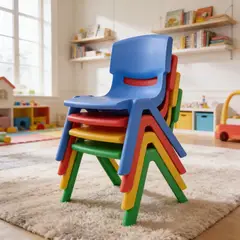 NO LOGO - Silla De Plastico Infantil Varios Colores Niños