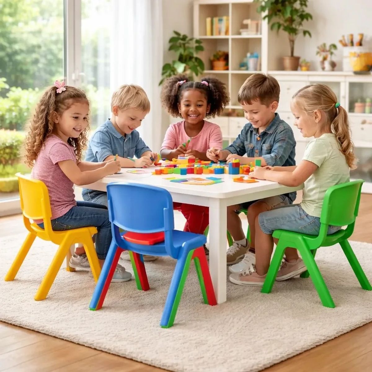 NO LOGO - Silla De Plastico Infantil Varios Colores Niños