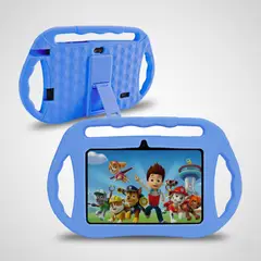 HARMONIK - Tablet para Niños 7 Pulg. WiFi Playstore Control Parental Funda Flexible Color Azul