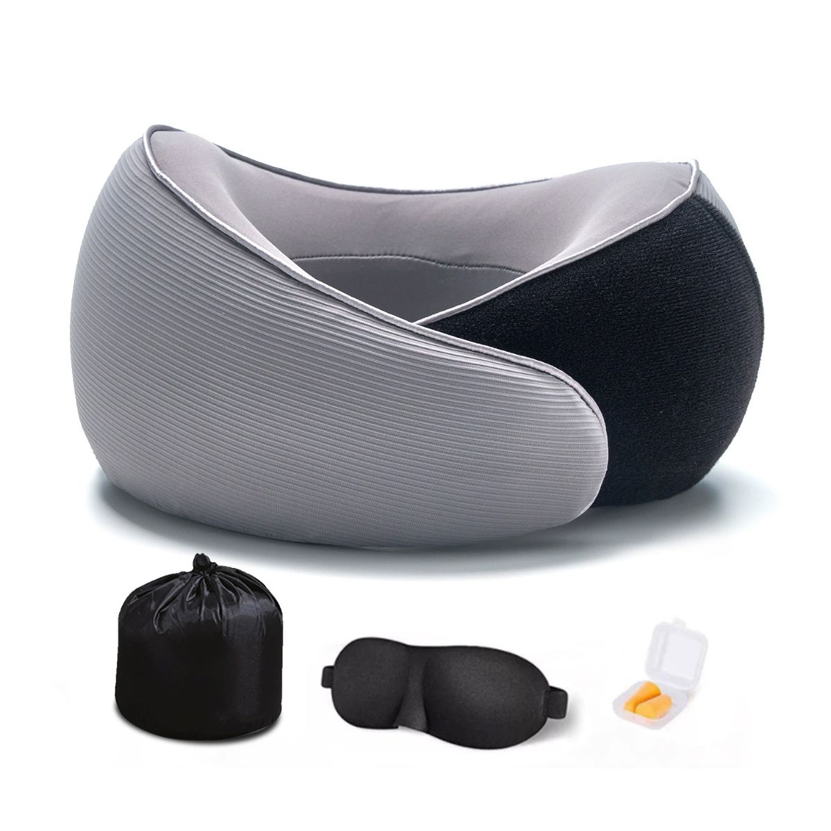 KINDA NICE - Cojín De Cuello Cushie  Almohada Viaje  Premium  Gris