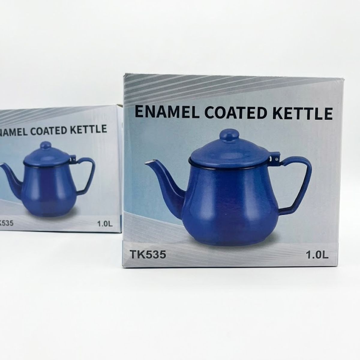GENERICO - tetera azul de cerámica de cobre vintage