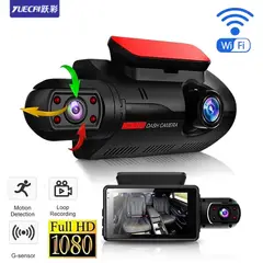 PUREPOWER - Dash CAM Con WIFI Full HD Dual Dashboard Car Camera, 170 Wide Angle Video Recorder