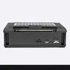 MOVI - Radio Portátil Solar AMFMSW con Linterna LED Recargable USBTF, Ideal para Emergencias y Camping