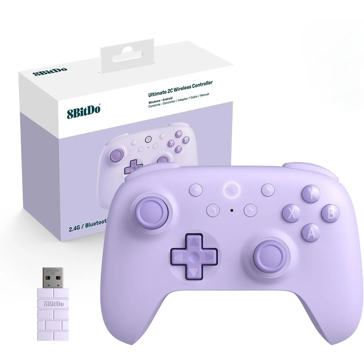 8BITDO - Control inalámbrico 8Bitdo Ultimate 2C para PC con Windows y Android - Púrpura