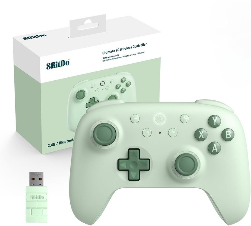 8BITDO Control inalámbrico Ultimate 2C para PC con Windows y Android - Verde