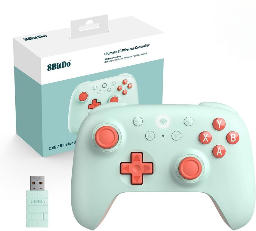 8BITDO Control inalámbrico Ultimate 2C para PC con Windows y Android - Menta