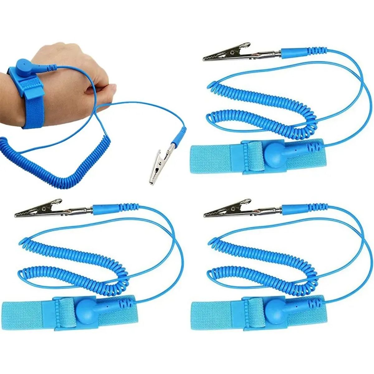 KUANGYE - Pack X4 Pulsera Antiestática Comodidad Y Seguridad