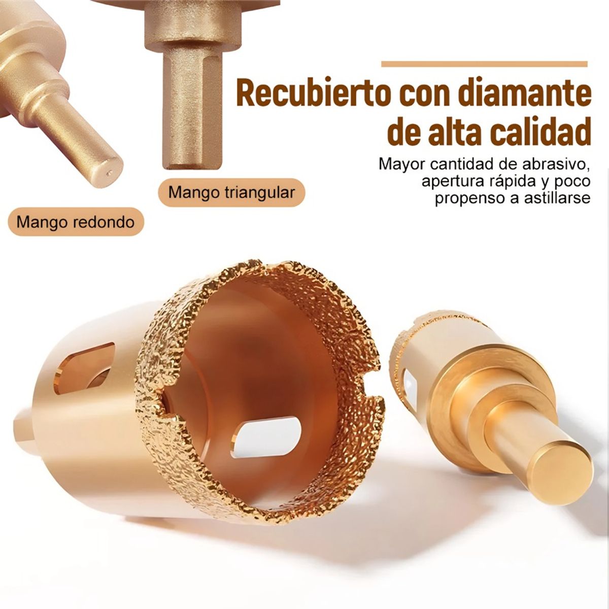 GENERICO - Brocas Ceramica Porcelanato Diamantada 6mm A 35mm 12 Pack