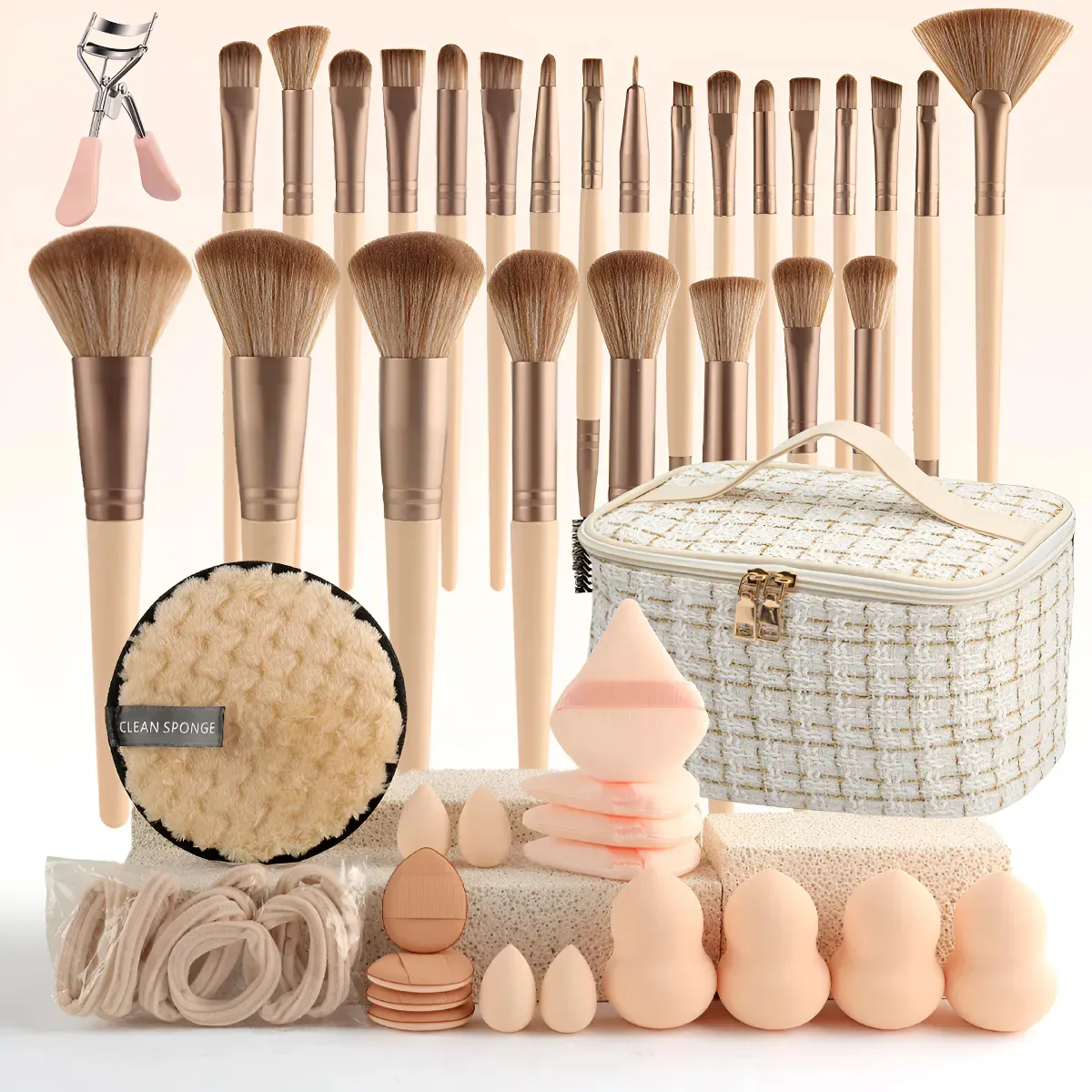 TNAKIEX - Set 45 Herramientas Belleza Brochas Maquillaje Profesional