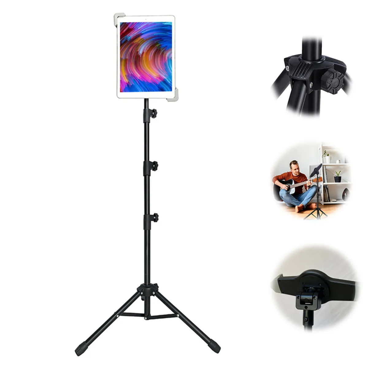 GENERICO - Trípode Soporte Para Ipad Tablet Celular Ajustable 50-135cm