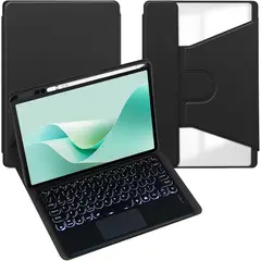 PUREPOWER - Funda Teclado Español (Incluye Ñ) para Samsung Galaxy Tab S11 2025 11pulgadas ,Backlit Touchpad