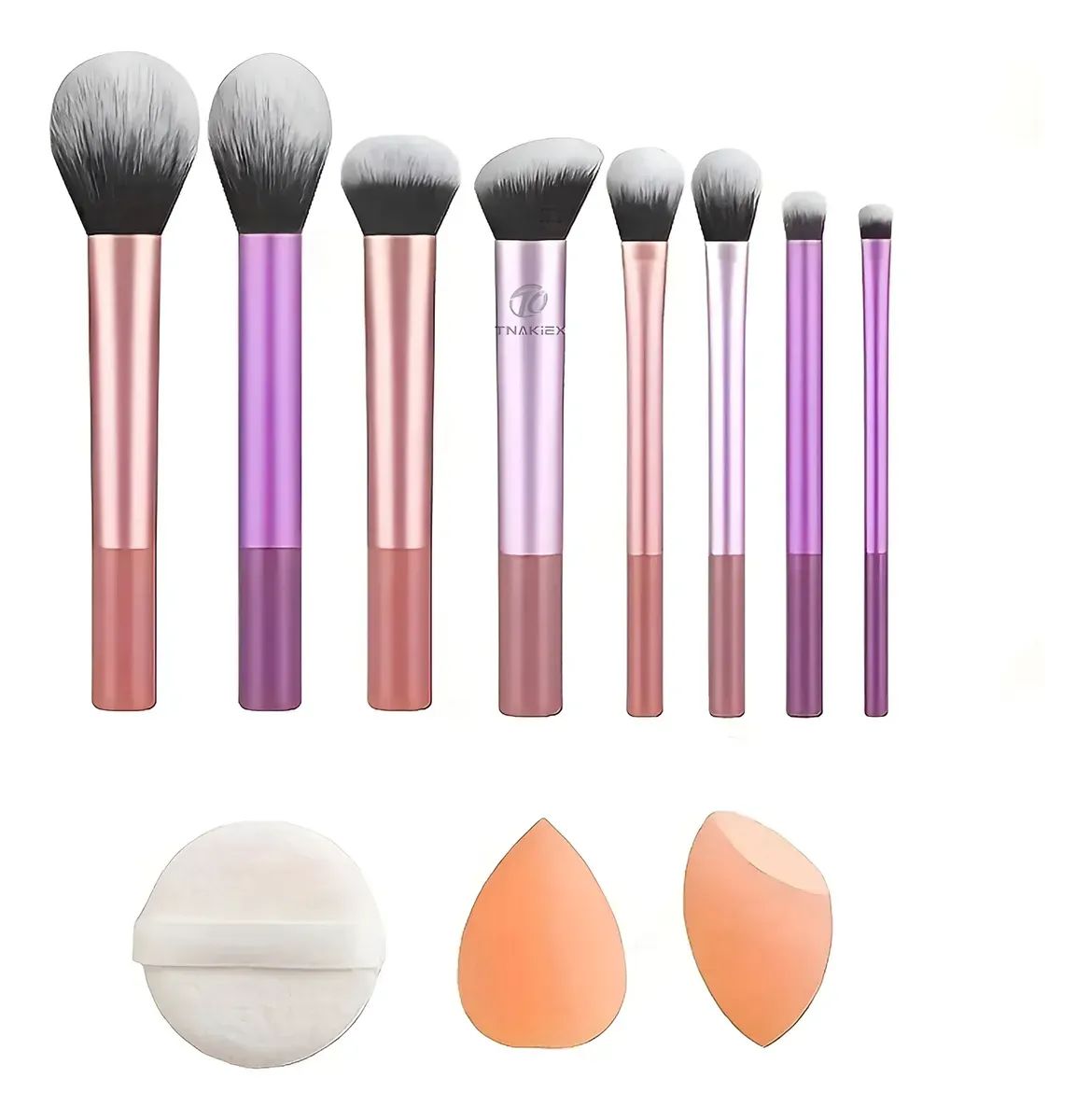11pzs Brochas De Maquillaje Base Profesional Kit Con Esponja - image 1