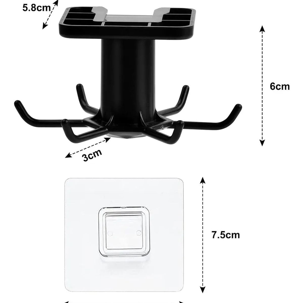 GENERICO - 360°giratorio Ganchos Para Utensilios De Cocina Con 6 Gancho