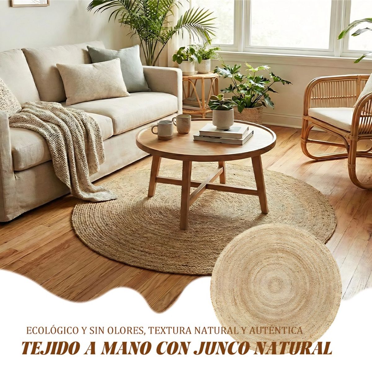 GENERICO - Alfombra De Fibra Natural Para Mascota General 120 Cm Dormir