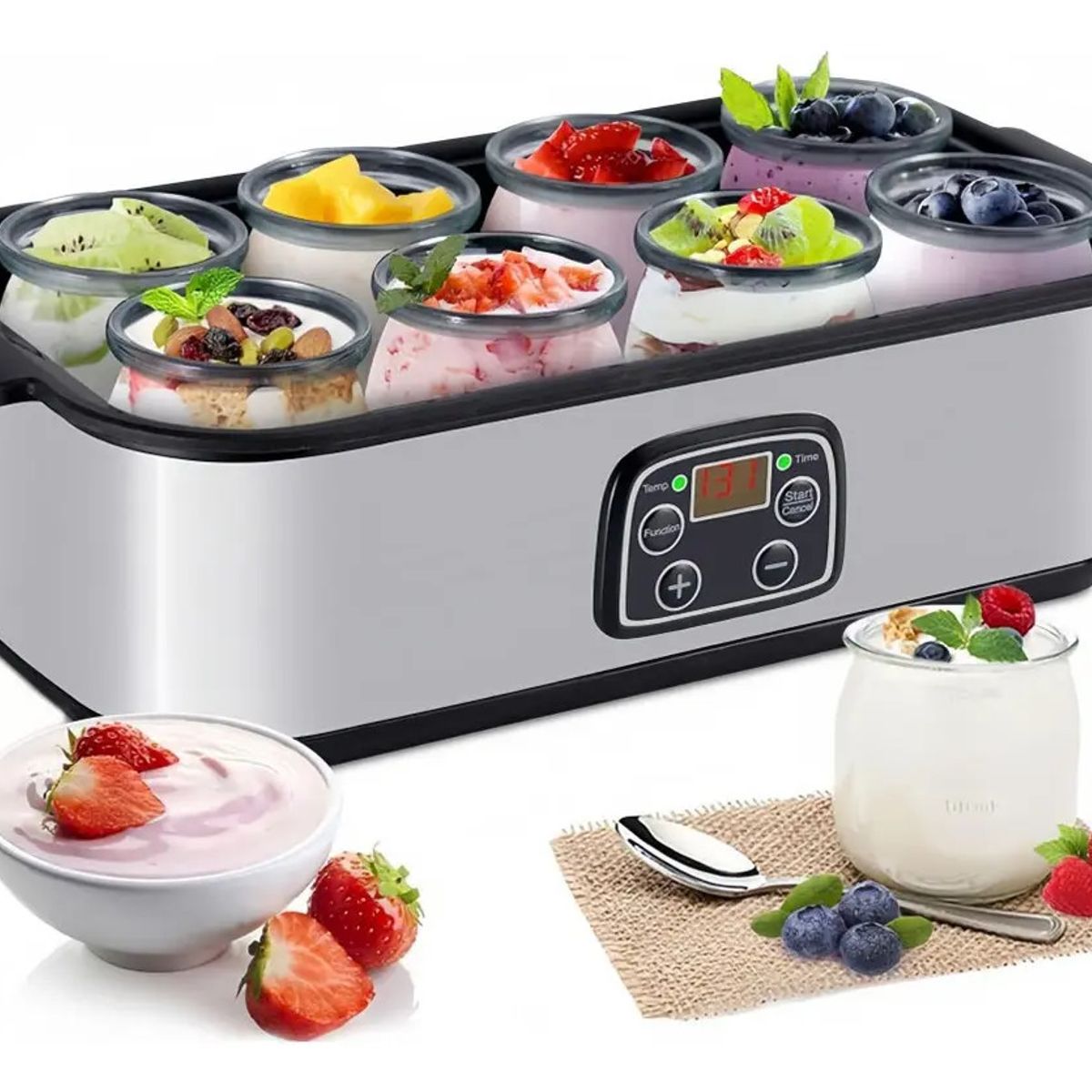 VIDA BUENAS - Máquina De Yogurt Automática  Máquina De Con 8 Tazas