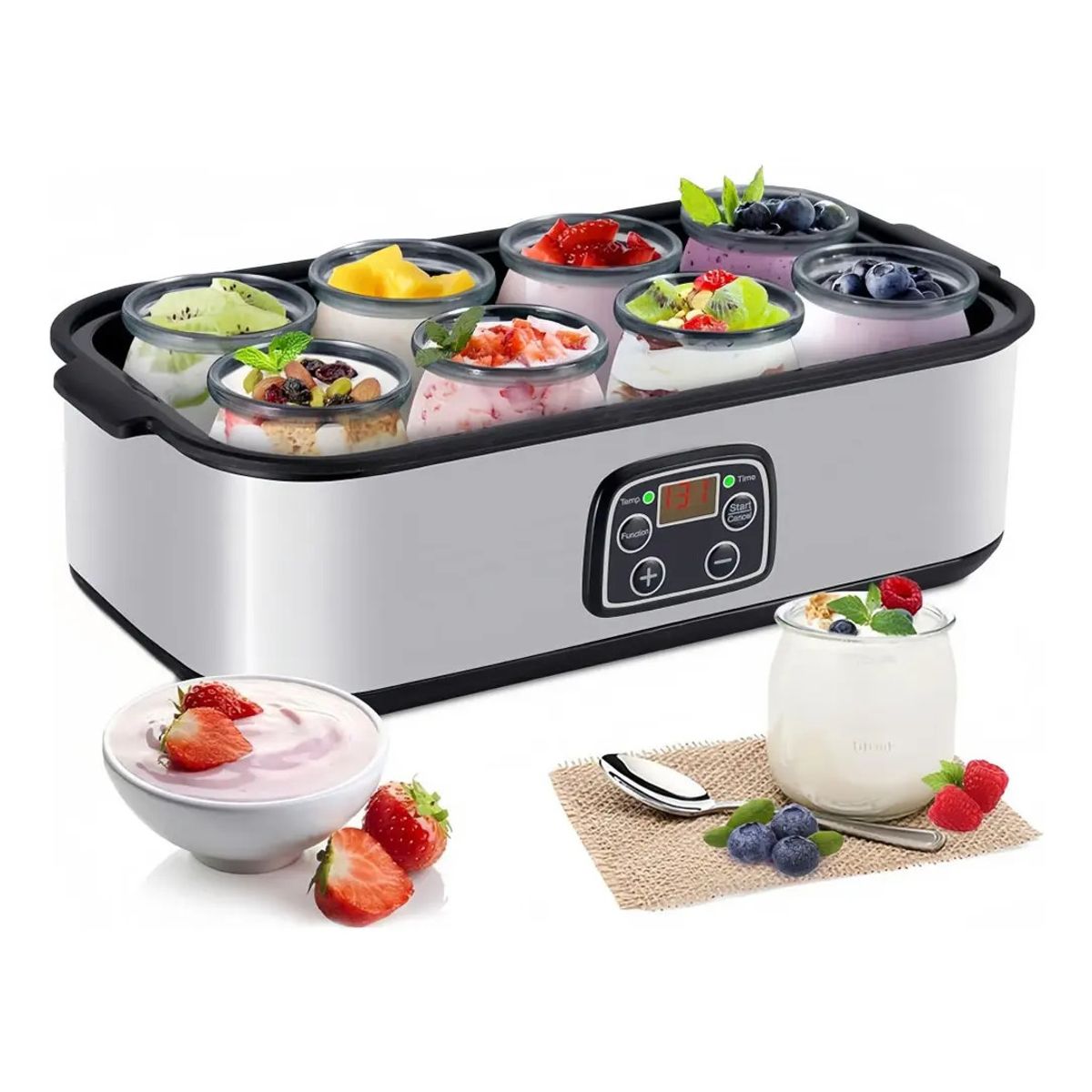 VIDA BUENAS - Máquina De Yogurt Automática  Máquina De Con 8 Tazas