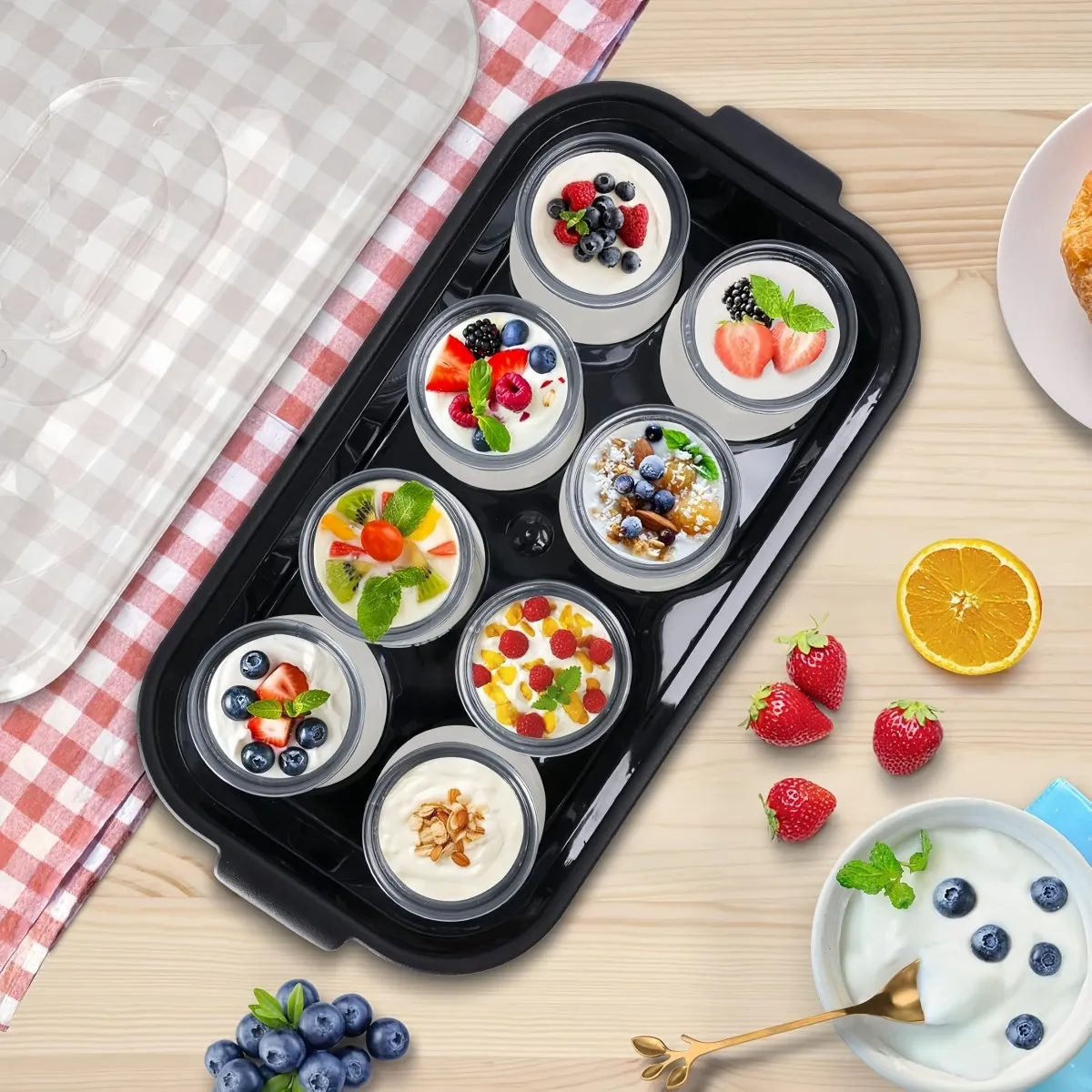 VIDA BUENAS - Máquina De Yogurt Automática  Máquina De Con 8 Tazas