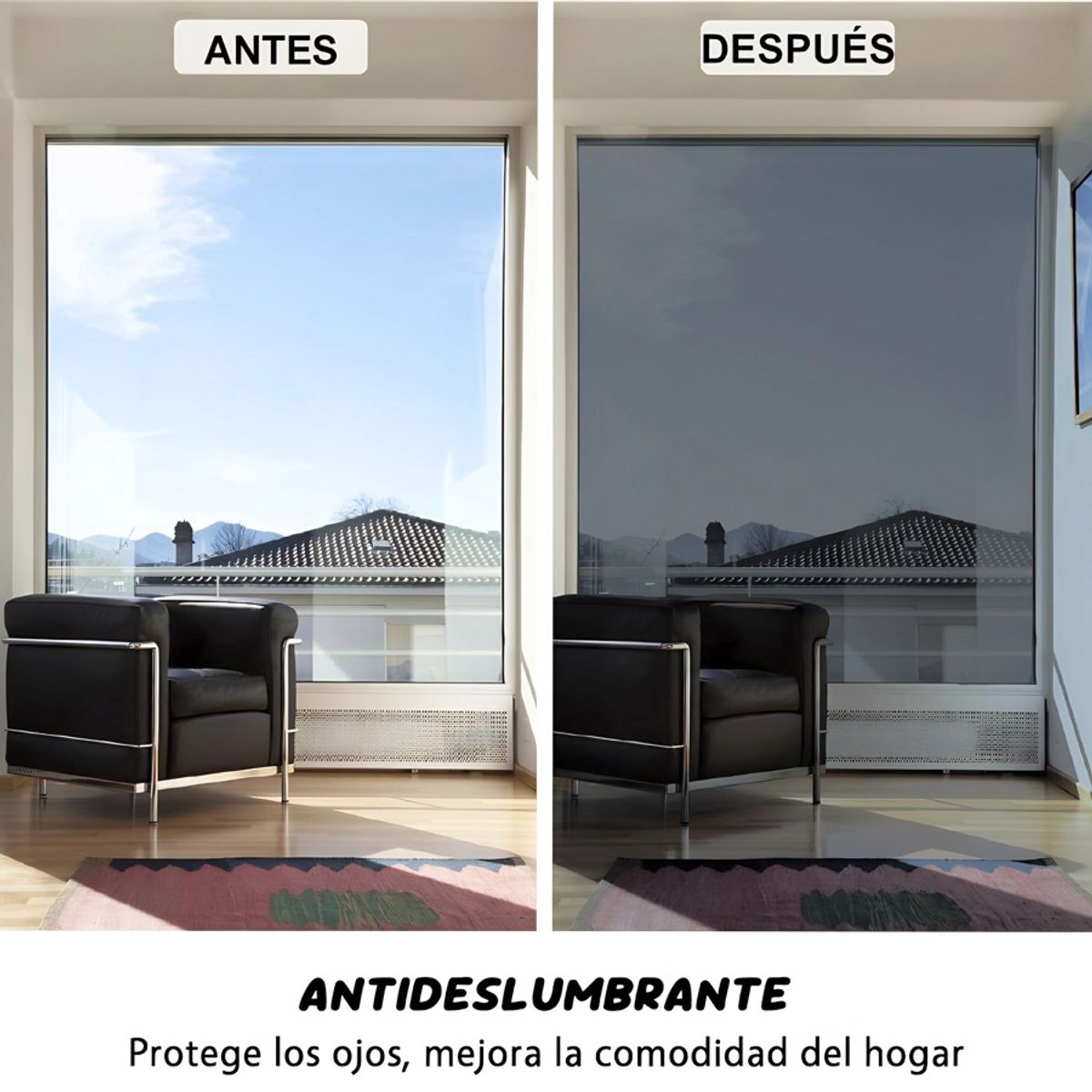 GENERICO - Lamina Espejada Film Privacidad Vidrio Ventana 80 x 1000 CM