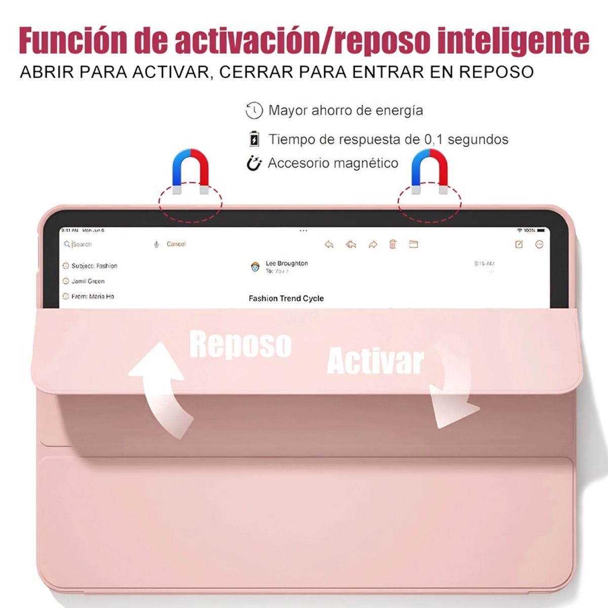 GENERICO - Carcasa Smart Cover Para Galaxy Tab A9 8.7 Sm x110 X115 X117