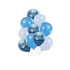 GENERICO - Set de globos de cumpleaños 10pcs azul