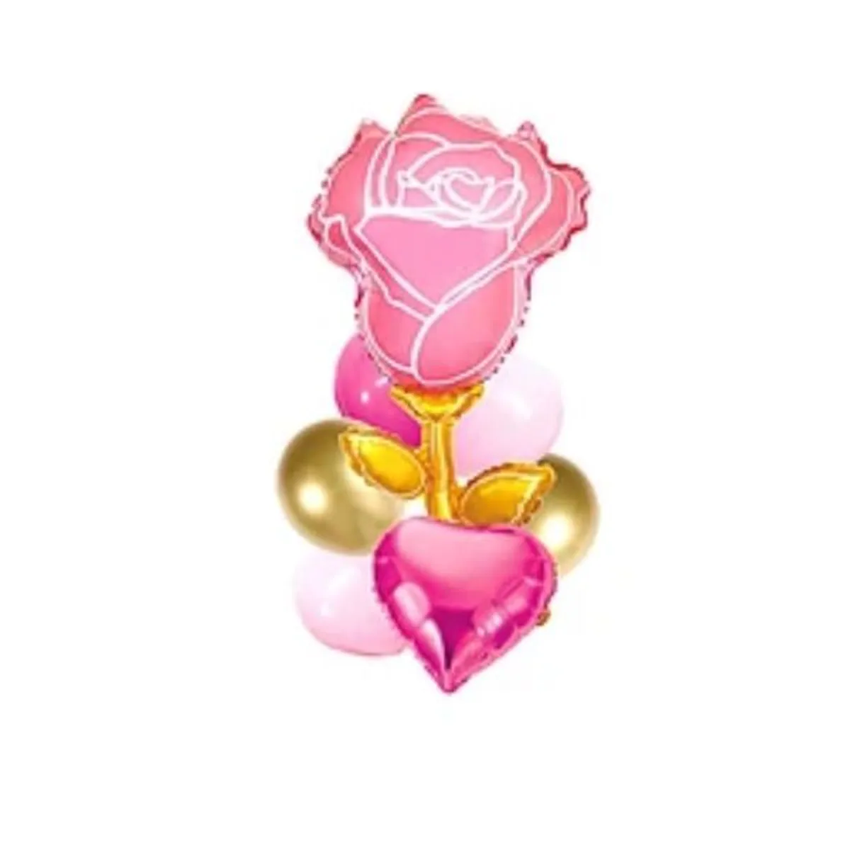 GENERICO - Set de globos rosa 7pcs