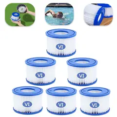 GENERICO - Repuesto Cartucho De Filtro Tipo Vi Para Piscina Pack 6 Un