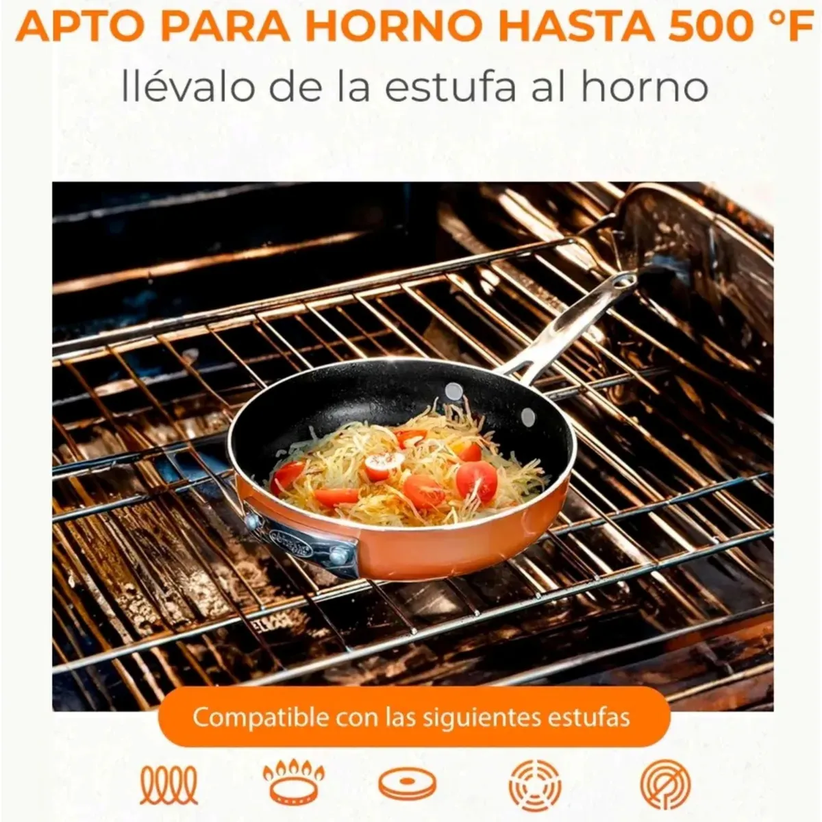MOVI - Batería Cocina Set Ollas 11 Pz Antiadherente Inducción Hogar Rojo