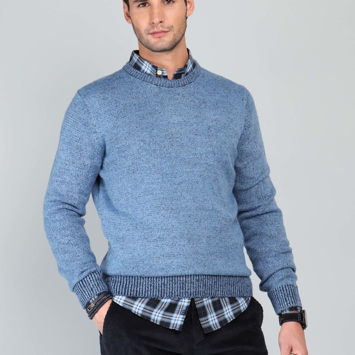 ARROW - Sweater Cuello Redondo Regular Fit Celeste Arrow ARROW