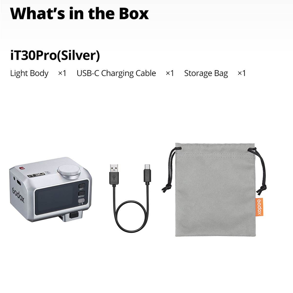 GODOX - Flash Godox IT30Pro-O para Olympus TTL HSS 18000s Mini Flash de pantalla táctil - Plata