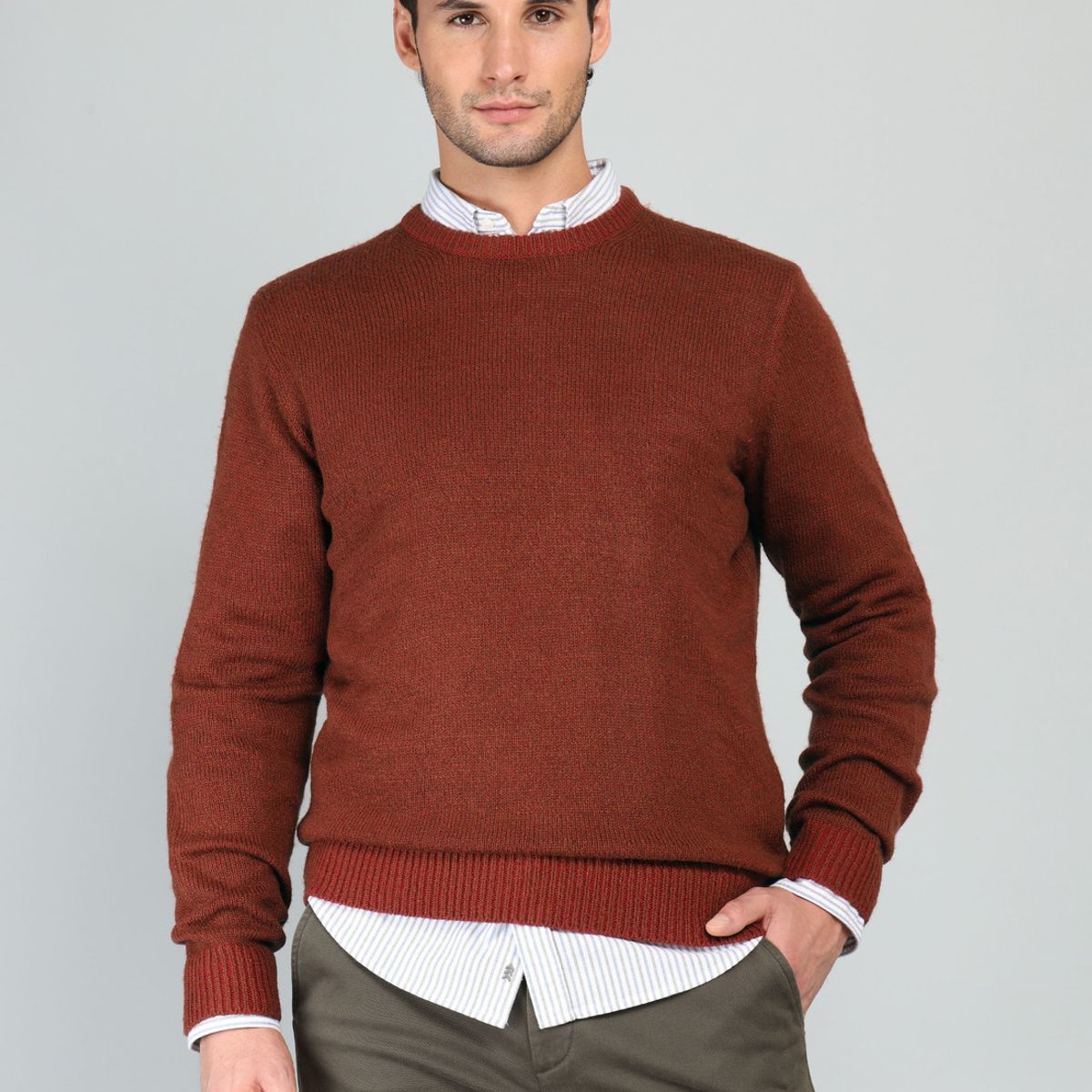ARROW - Sweater Cuello Redondo Regular Fit Terracota Arrow ARROW