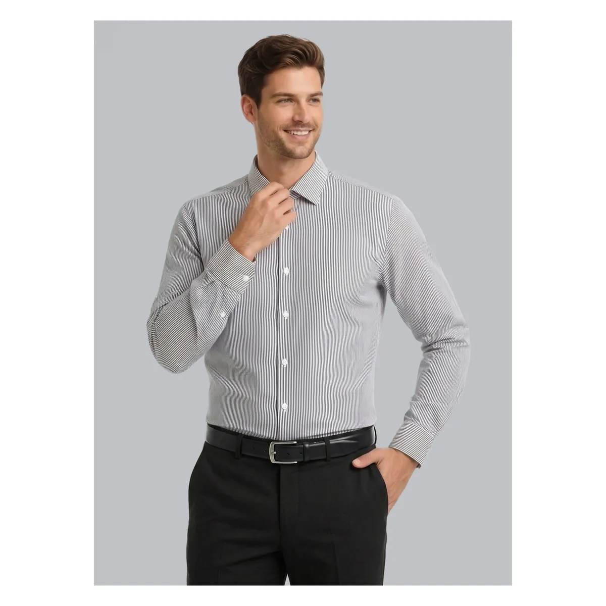 ARROW - Camisa Formal Rayas Tailored Fit Negro Arrow ARROW