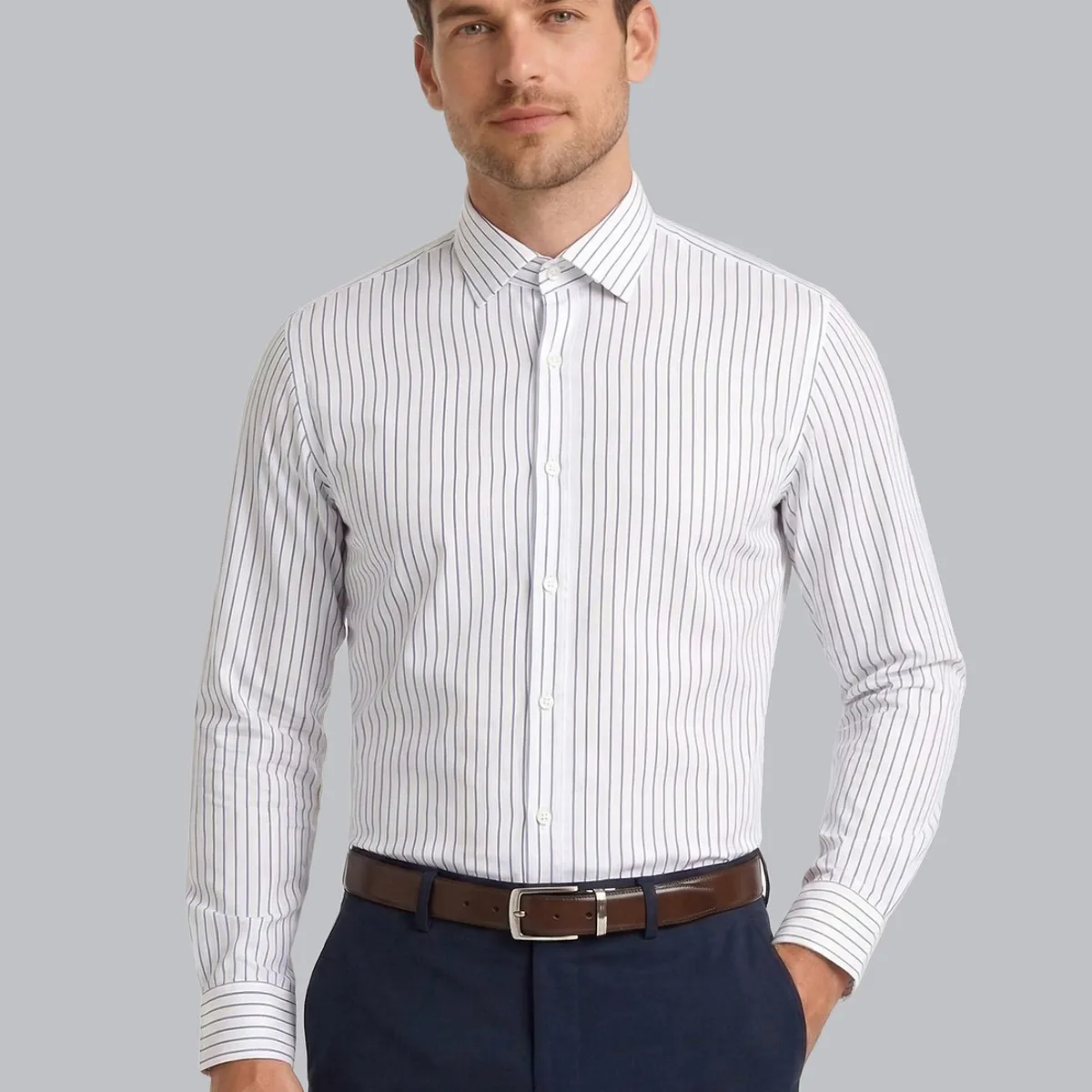 ARROW - Camisa Formal Rayas Slim Fit Blanco Arrow ARROW