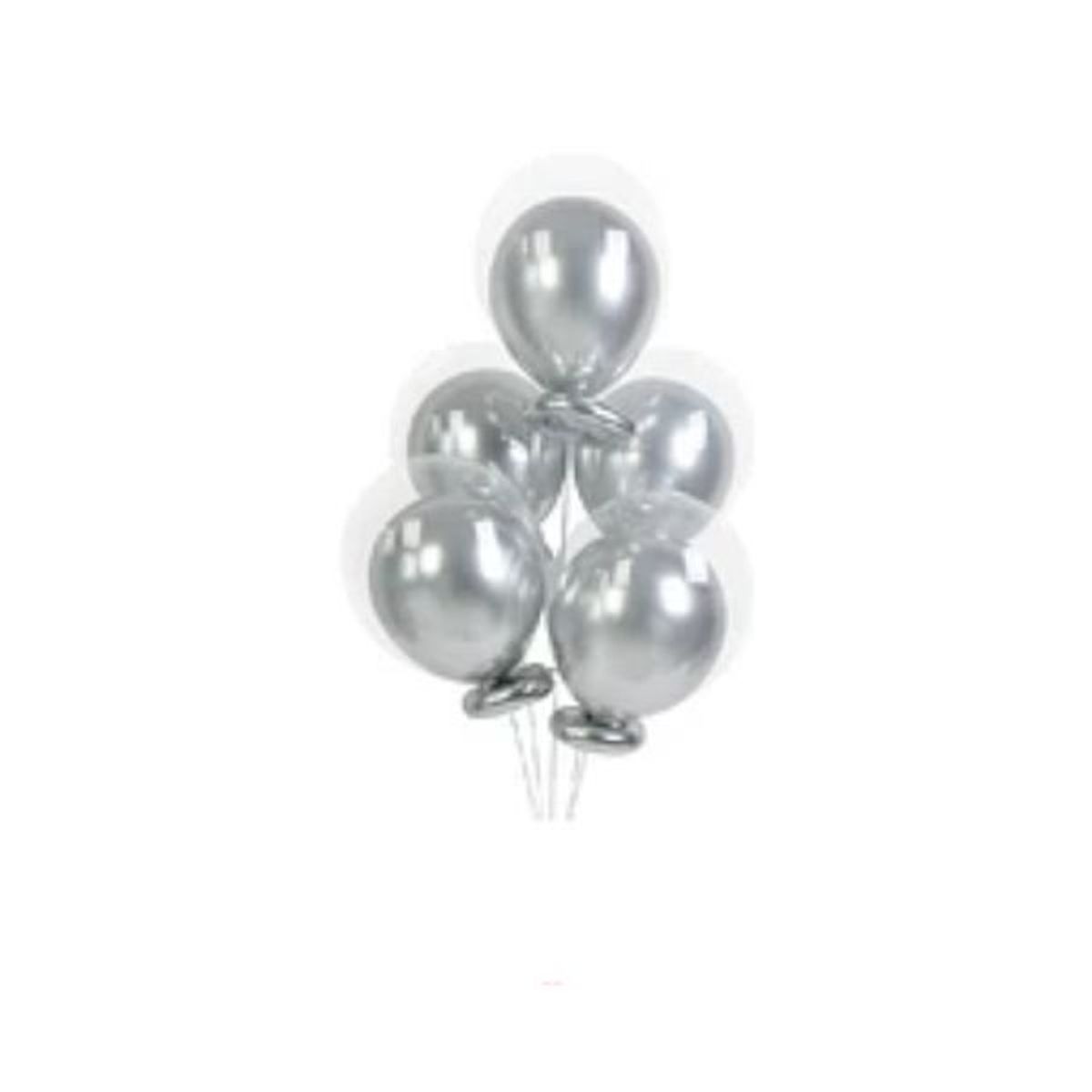 GENERICO - Set de globos de latex plata