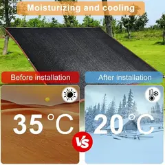 EVERSO - Toldo Vela Sombra 5mx8m De Malla Rectangular Para Jardin