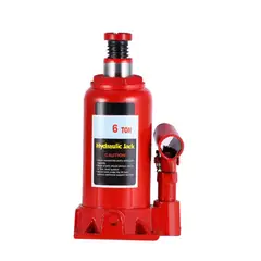 GENERICO - Gata Hidráulica de Botella 6 Toneladas Profesional - Rojo