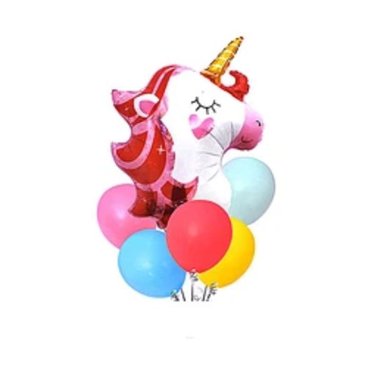 GENERICO - Set de globos unicornio 7pcs