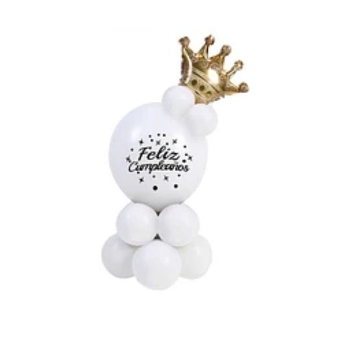 GENERICO - Set de globos feliz cumpleaños con corona 13pcs