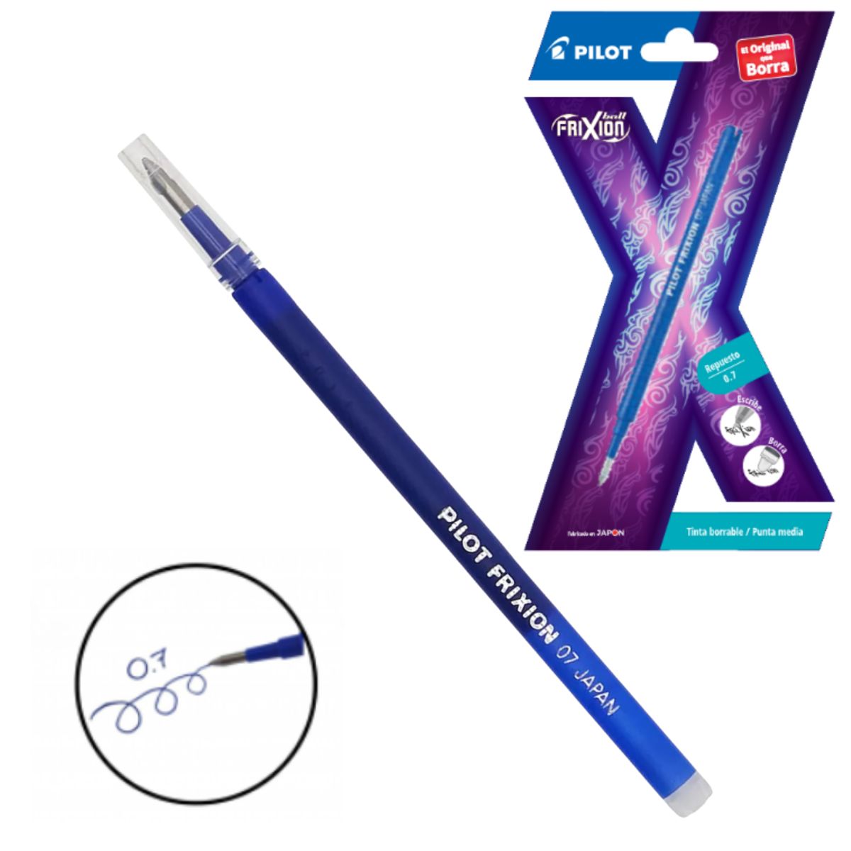 PILOT - Repuestos Tinta Gel Borrable Pilot Frixion Ball 0.7mm